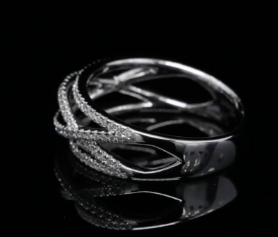 18 Kt witgouden ring