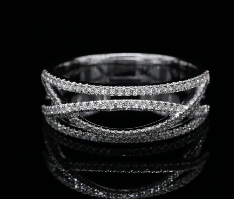 18 Kt witgouden ring
