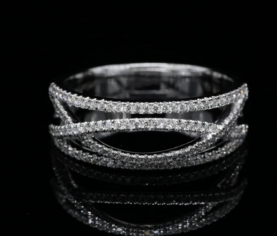 18 Kt witgouden ring