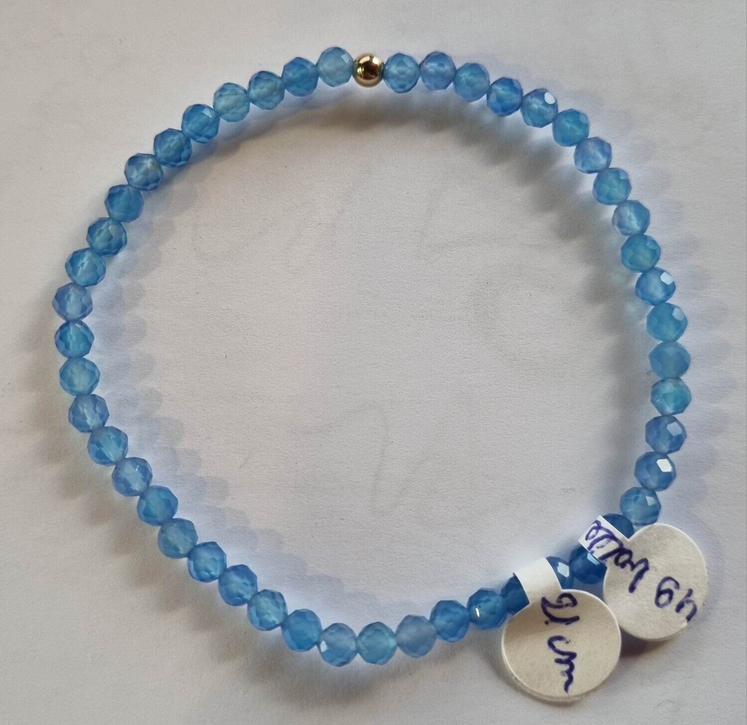 Blauwe agaat facetarmband