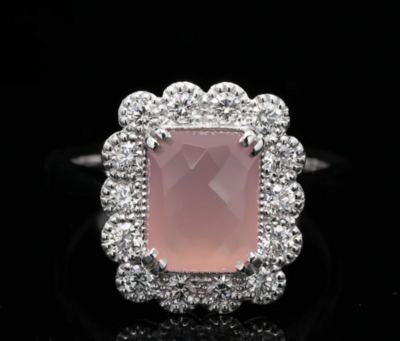 18 Kt witgouden ring