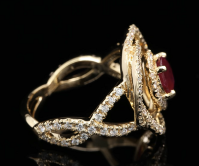 18 Kt geelgouden ring