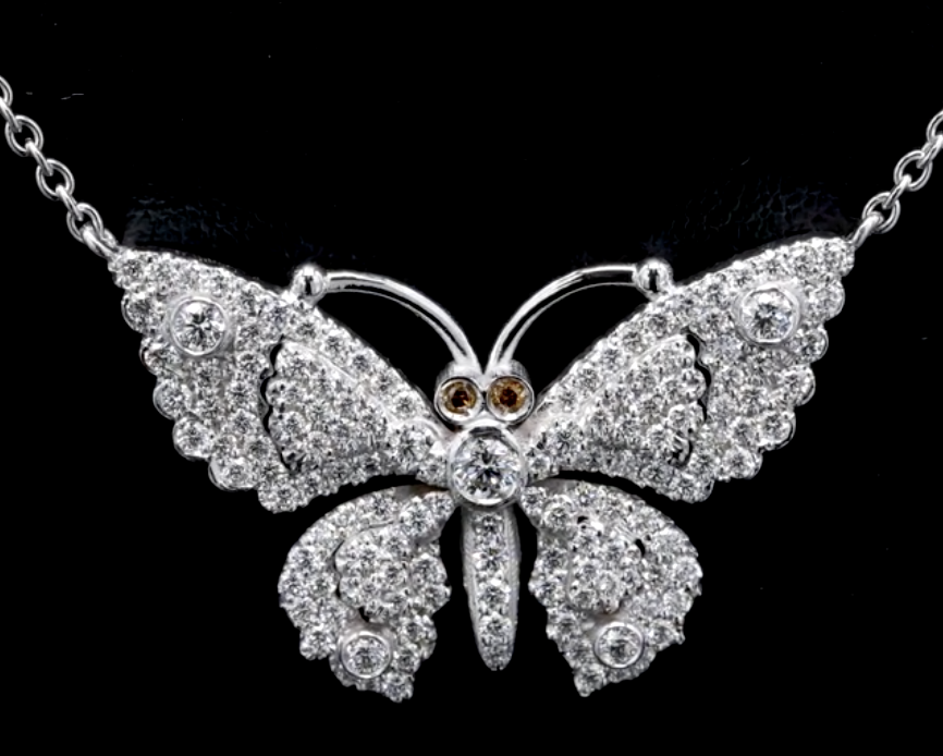 18 Kt witgouden hanger