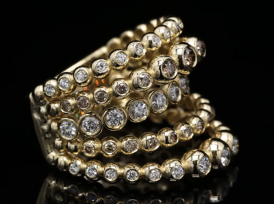 18 Kt geelgouden ring