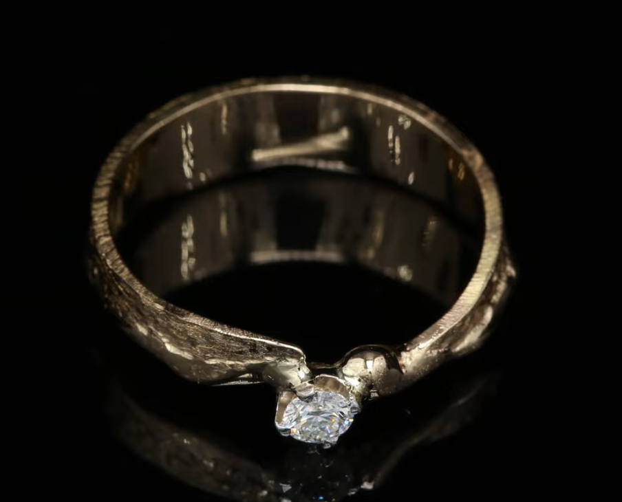 18 Kt geelgouden ring