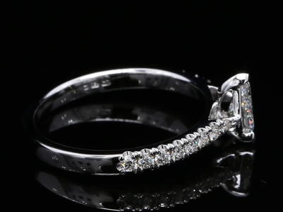 18 Kt witgouden ring