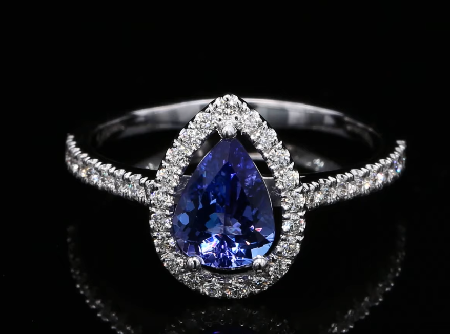 18 Kt witgouden ring