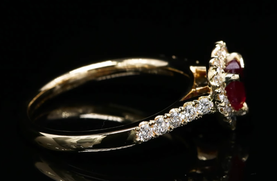 18 Kt geelgouden ring