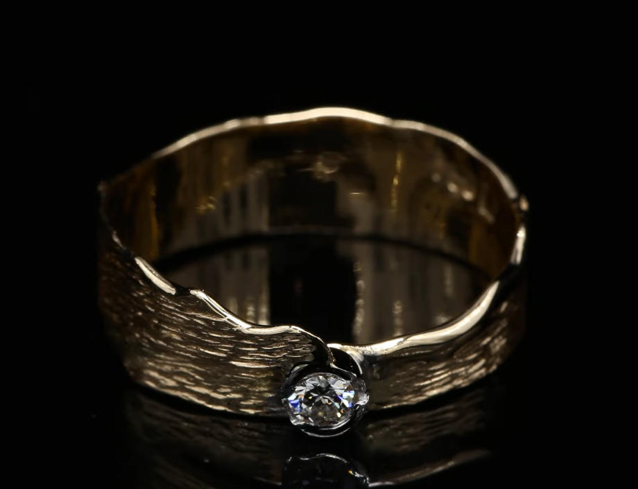 18 Kt geelgouden ring