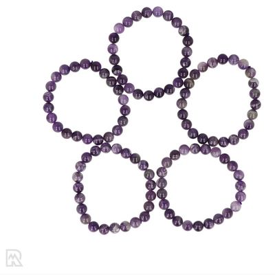 Chevron amethist kogelarmband