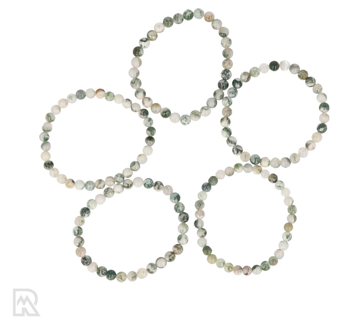 Boom agaat kogelarmband