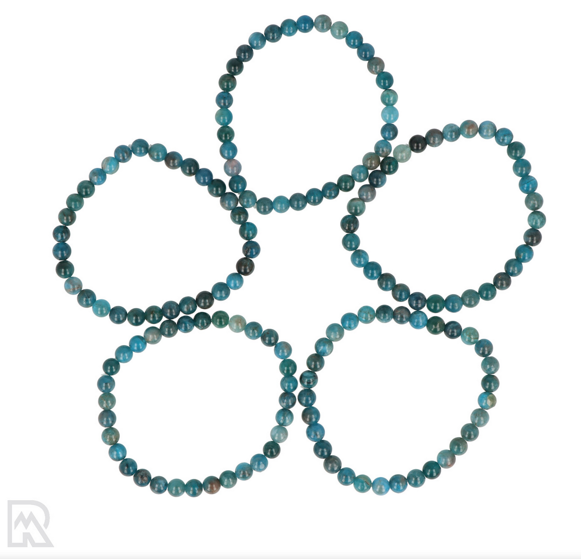 Blauwe apatiet kogelarmband