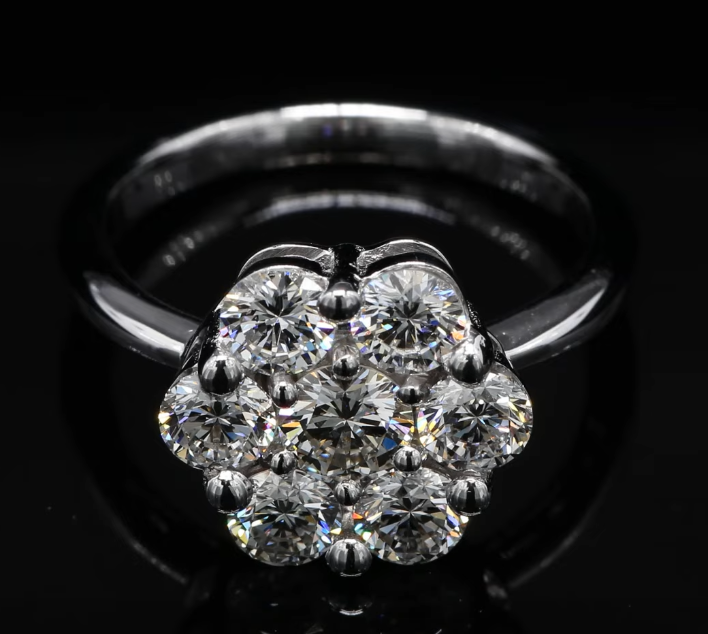 18 Kt witgouden ring