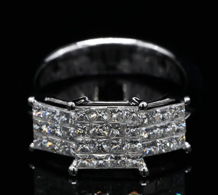 18 Kt witgouden ring