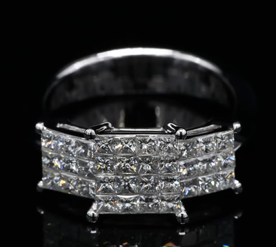 18 Kt witgouden ring