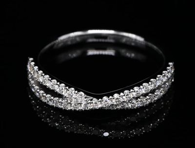 18 Kt witgouden ring