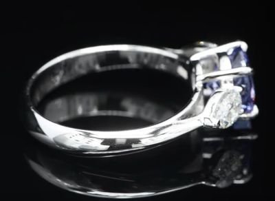 18 Kt witgouden ring