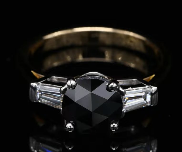 18 Kt bicolor geel/witgouden ring