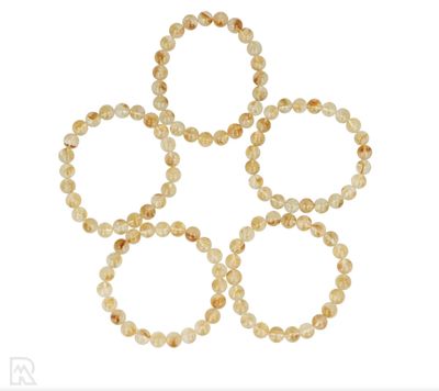 Citrien kogelarmband