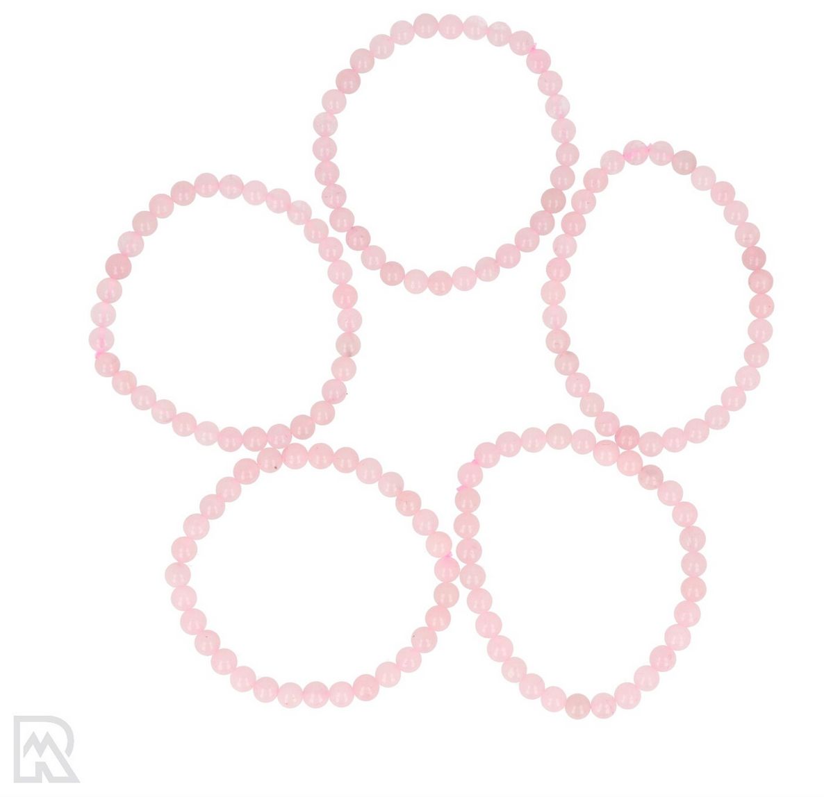 Rozenkwarts kogelarmband