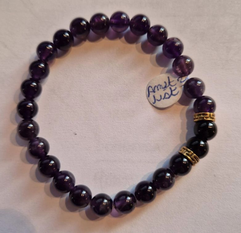 Amethist kogelarmband