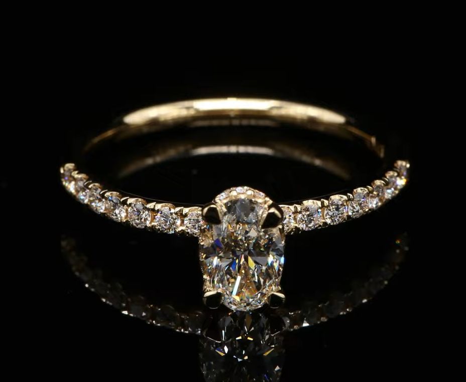 18 Kt geelgouden ring