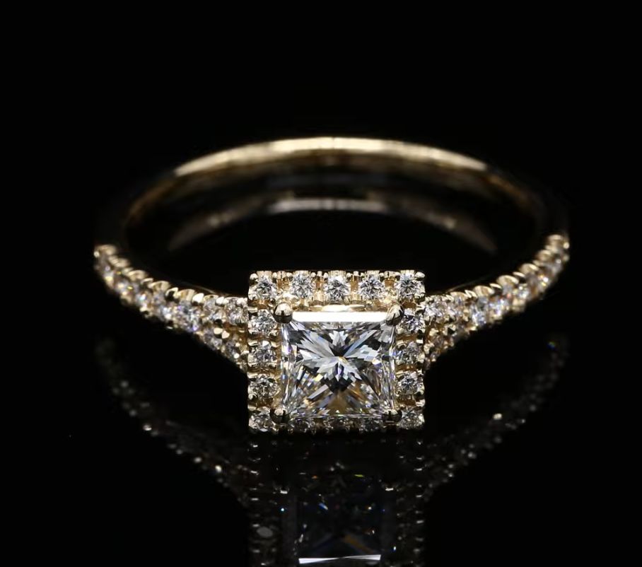 18 Kt geelgouden ring