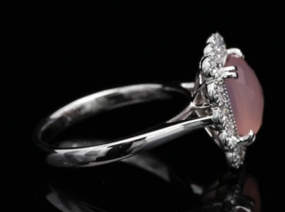 18 Kt witgouden ring