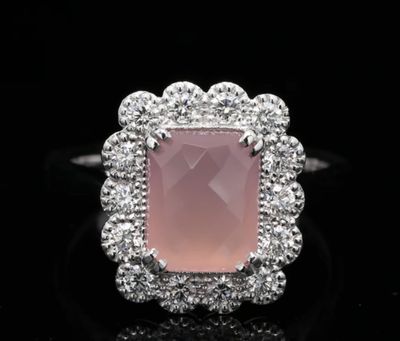 18 Kt witgouden ring