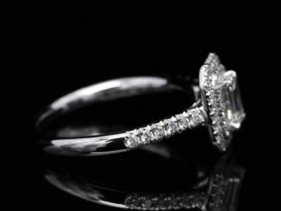 18 kt witgouden ring