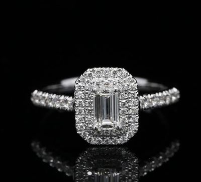 18 kt witgouden ring