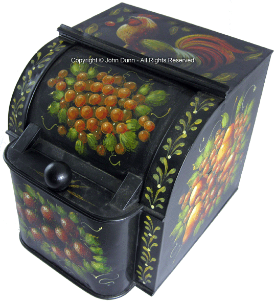 Antique Tin w/Rooster&Fruit (Roll Top)