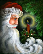 Candle Glow Santa
