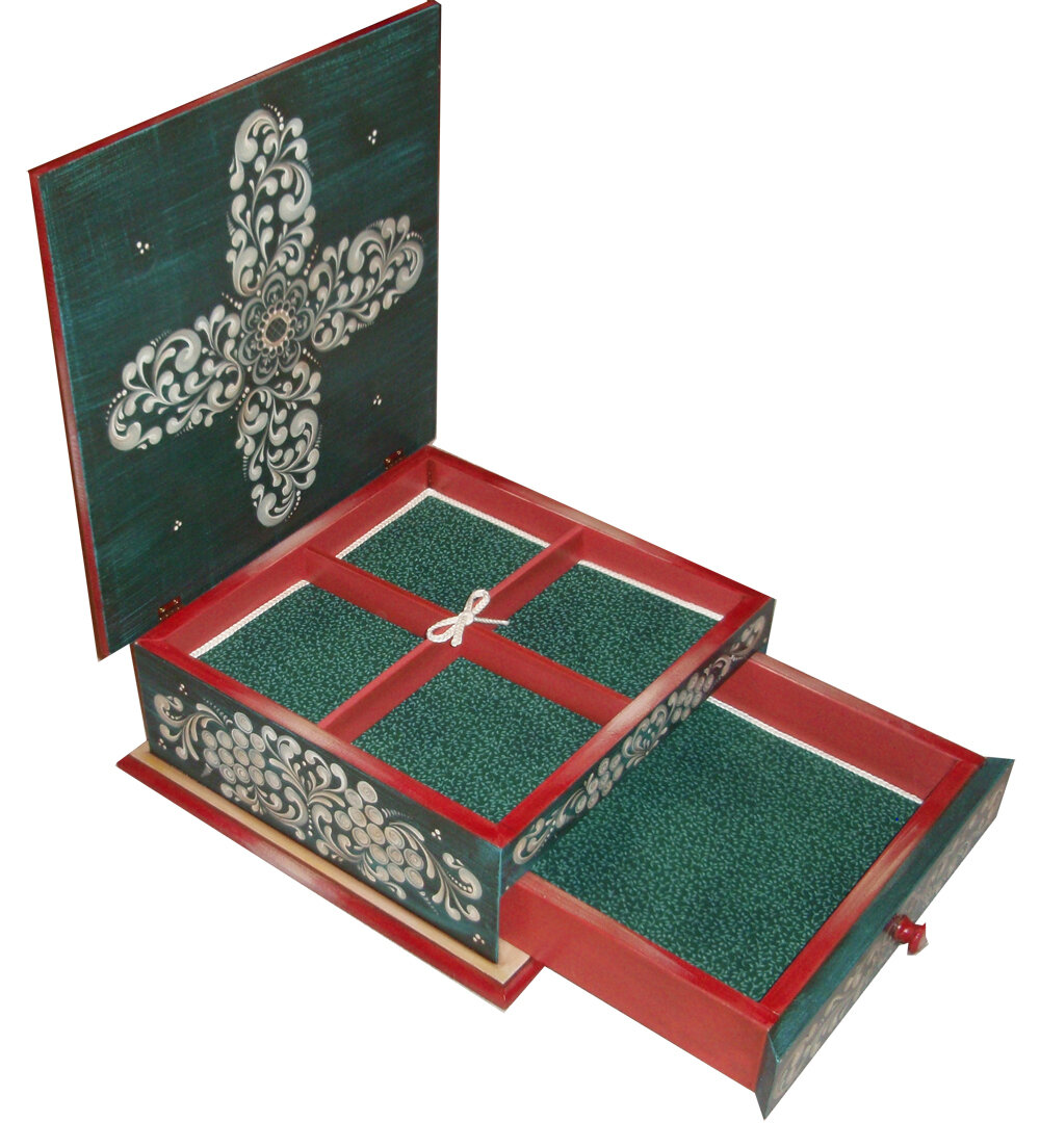 Folk Art Jewelry Box