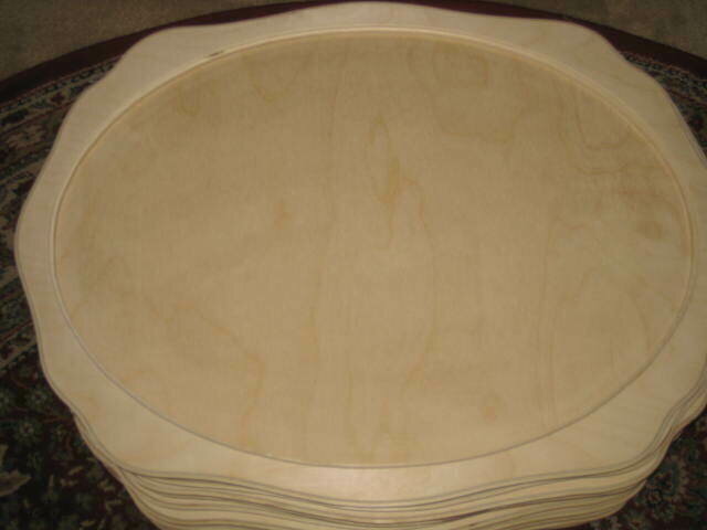 LG Oval Wood Tray
