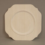 Scalloped Beaded Square Plate - 10 Inch