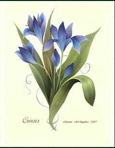 Botanical Blue Crocus - #777