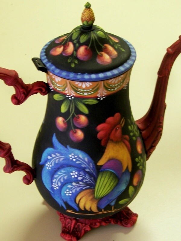 Roosters & Cherries Coffee Pot - RWP225 Roosters & Cherries Coffee Pot - RWP225