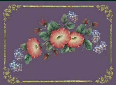 Petunias, Hydrangeas & Rosebuds