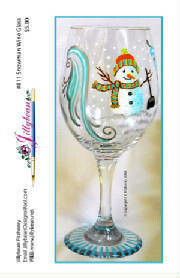 Snowman Wine Glass