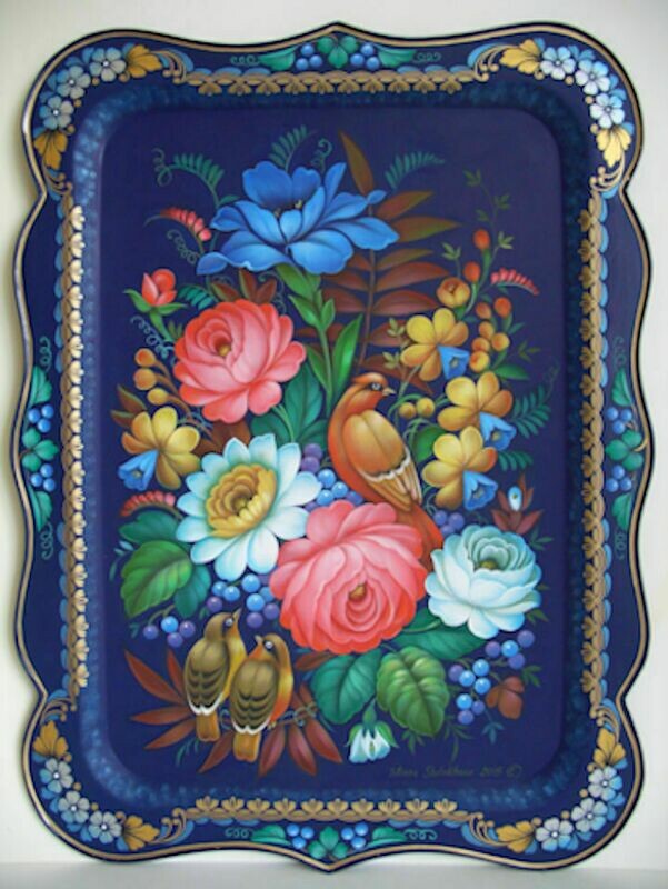 Tray With Iris - Tatiana