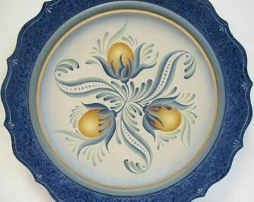 Yellow And Blue Stroke Plate