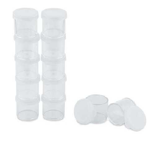 Plastic Storage Containers, .4 oz w/Lid