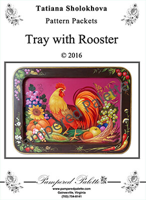 Titiana Sholokhova - Tray with Rooster e-pattern packet