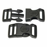 Klikgesp zwart 25 mm