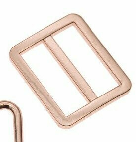 Schuifgesp metaal Rose-Goud met vast middenstuk 25 mm