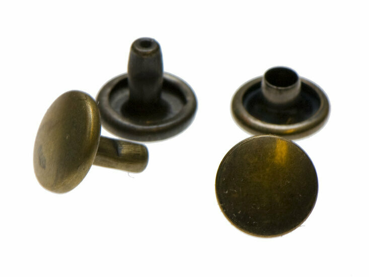 Rivet dubbele kop bronskleurig kop 9 mm