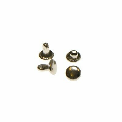 Rivet dubbele kop zilverkleurig kop 6 mm