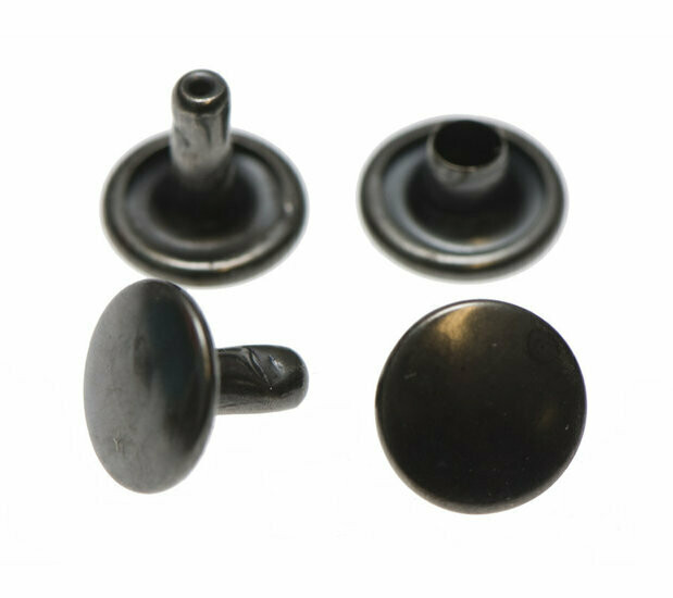 Rivet dubbele kop gunmetal-black-kleurig kop 9 mm