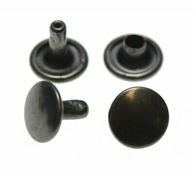Rivet dubbele kop gunmetal-black-kleurig kop 9 mm